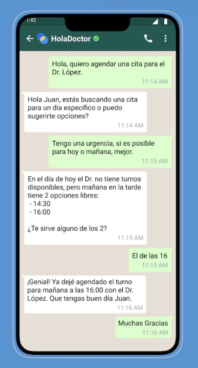 Beneficios — vista de HolaDr