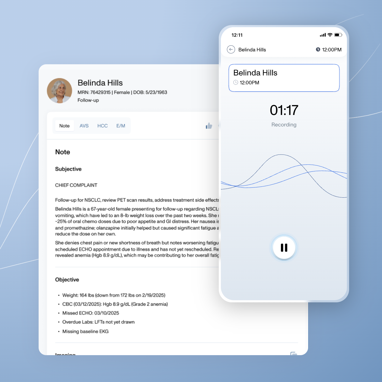 HolaDr — vista de la app